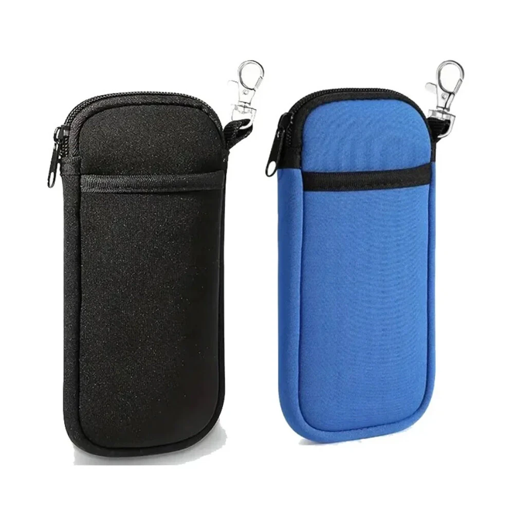 Portable Soft Zipper Glasses Bag with Buckle Lightweight Double Pockets Case can Store Mobile Phones, Headphones, Bank Cards Mini Storage Bag (image for) Portable Soft Zipper Glasses Bag with Buckle Lightweight Double Pockets Case can Store Mobile Phones, Headphones, Bank Cards Mini Storage Bag